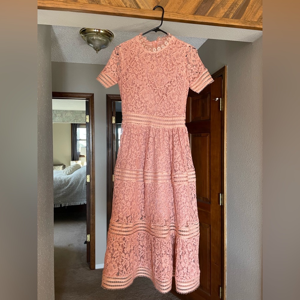 Baltic Born. Size Small. Pink lace midi. Never worn. NWT.